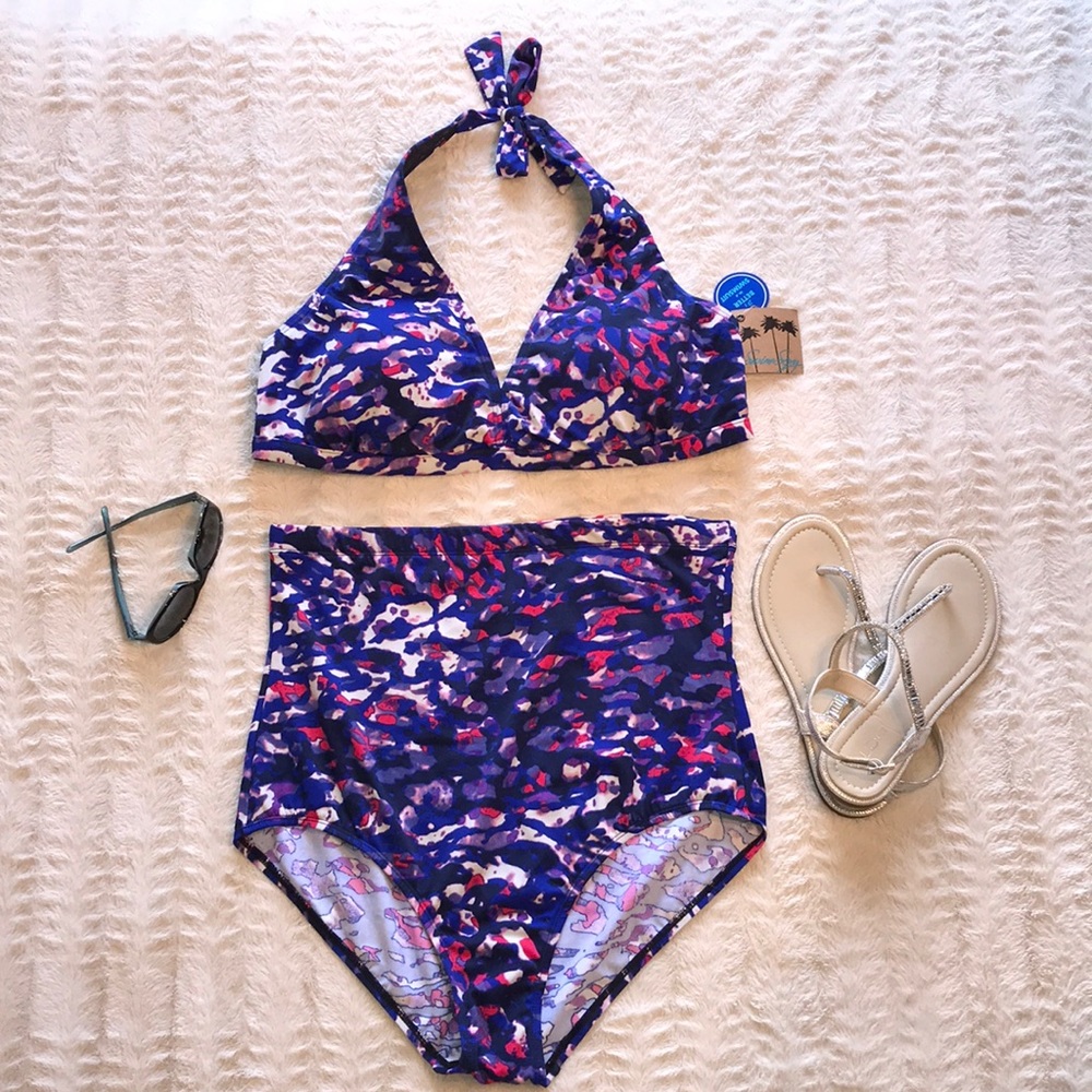 ❌SOLD❌ 2 Piece Halter Top & High Waist Bikini